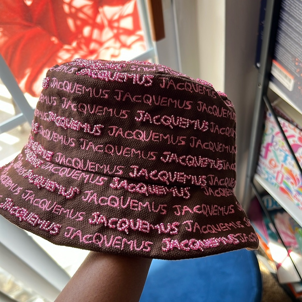 Jacquemus Brown and Pink Bucket Hat
